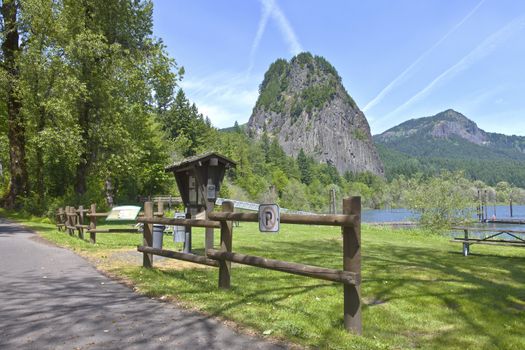 Beacon Rock state park Columbia River Gorge WA.