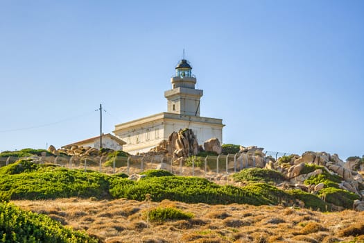 Lighthouse at the Capo Testa, Sardinia, Italy