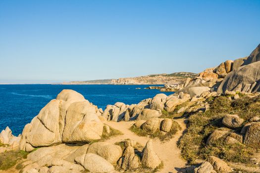 bizarre rocks at Capo Testa, Sardinia, Italy