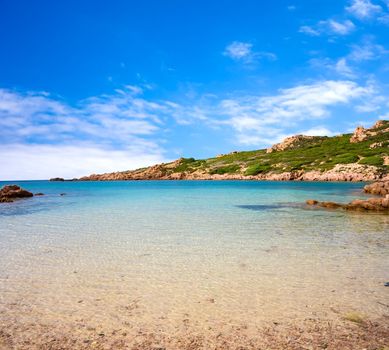 beautiful bay with clear turquoise water, Sardinia