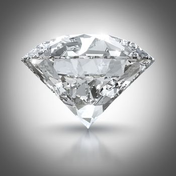 Luxury diamond isolated on white background with clipping path

