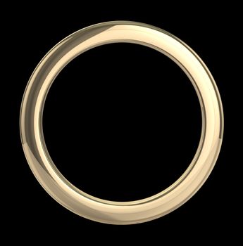 Golden ring isolated with clipping path