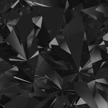 Black crystal facet background