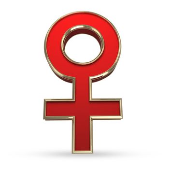 sex symbol isolated on white with clipping path