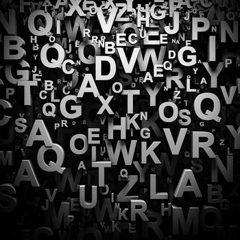 3D letters wallpaper