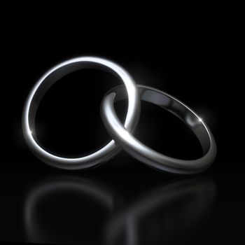 Silver conected rings - isolated with clipping path








rings