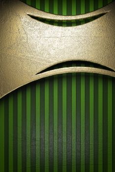 gold on green background