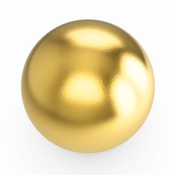metal golden 3d sphere  - isolated with clipping path