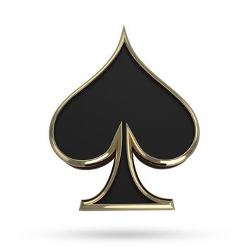 Poker symbol isolated on white with clipping path