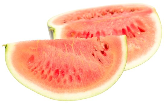 red juicy ripe water-melon on a white