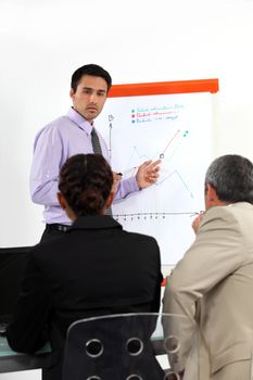 Businessman making presentation
