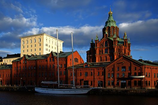 Helsinki at sunset. Finland.