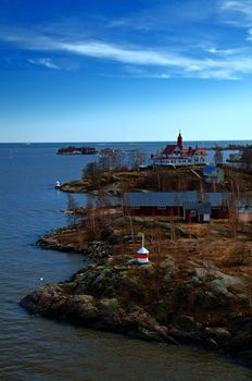 Island in the Baltic sea near Helsinki. Finland.