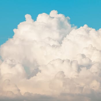 Beautiful blue sky with white clouds on it