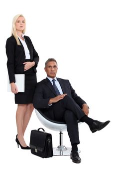 man and woman executives