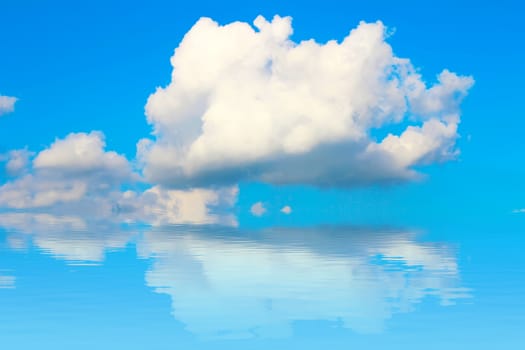 blue sky with cloud closeup