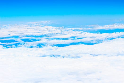 White clouds in blue sky