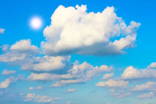 blue sky with cloud closeup