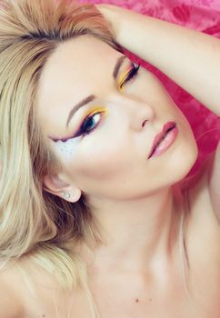 close up portrait of a pretty girl with accessories