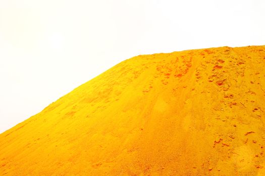 Sand dune on white background 