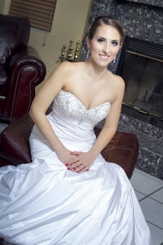 Portrait of a happy bride 