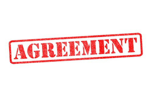 AGREEMENT Rubber Stamp over a white background.