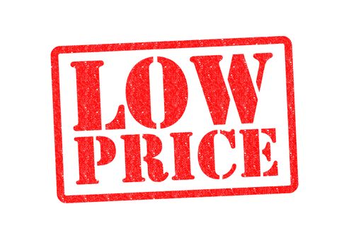 LOW PRICE Rubber Stamp over a white background.