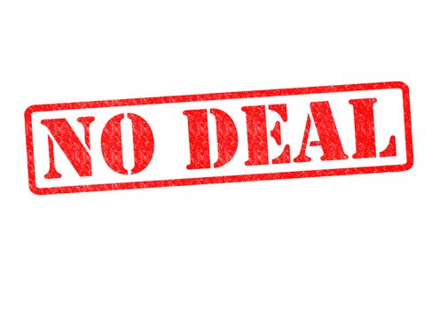 NO DEAL Rubber Stamp over a white background.