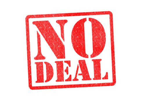 NO DEAL Rubber Stamp over a white background.