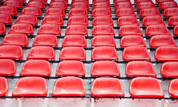 empty chair in soccer stadium