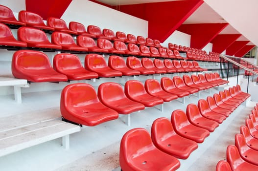 empty chair in soccer stadium