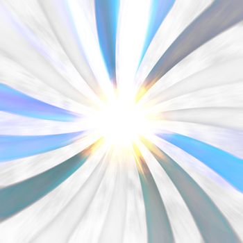 An abstract radial burst illustration speeding toward a central point with copy space.