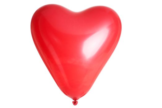 Heart shaped baloon, isolated on white