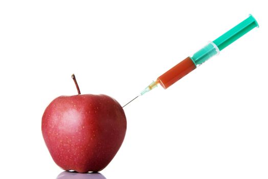 Apple GMO and biotechnology concept