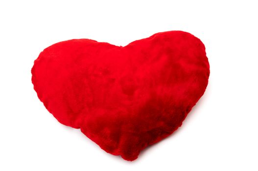 red heart on white background