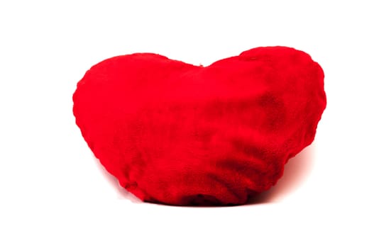 red heart on white background