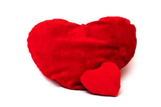 red heart on white background