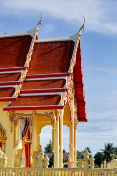 Thai church in morning sun