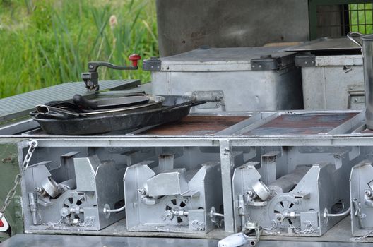 Cooking stove of army field kitchen