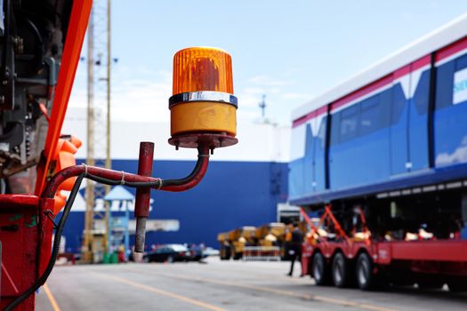 Orange siren lamp for safety warning