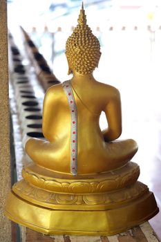 Back of Golden Buddha in Thai Temple