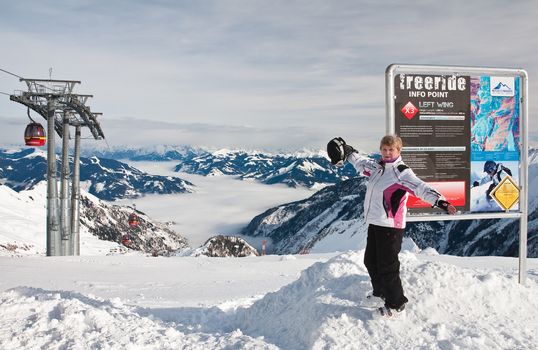 Ski resort of Kaprun, Kitzsteinhorn glacier. Austria