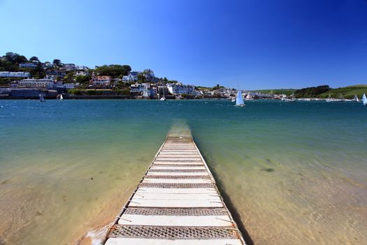 Salcombe Pier in South Devon England UK