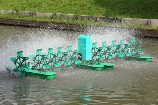 Water treatment by aerator