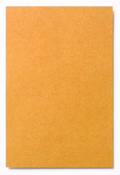 Orange color note paper isolated on white