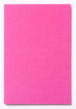 Pink note paper isolated on white