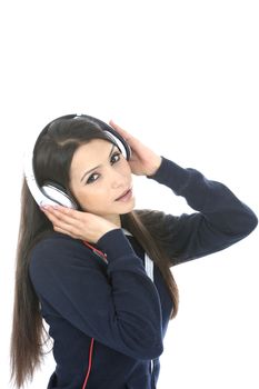 Model Released. Woman Wearing Headphones