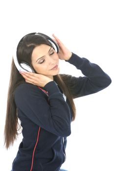 Model Released. Woman Wearing Headphones