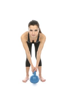 Model Released.  Woman Exercising