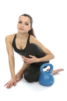 Model Released.  Woman Exercising